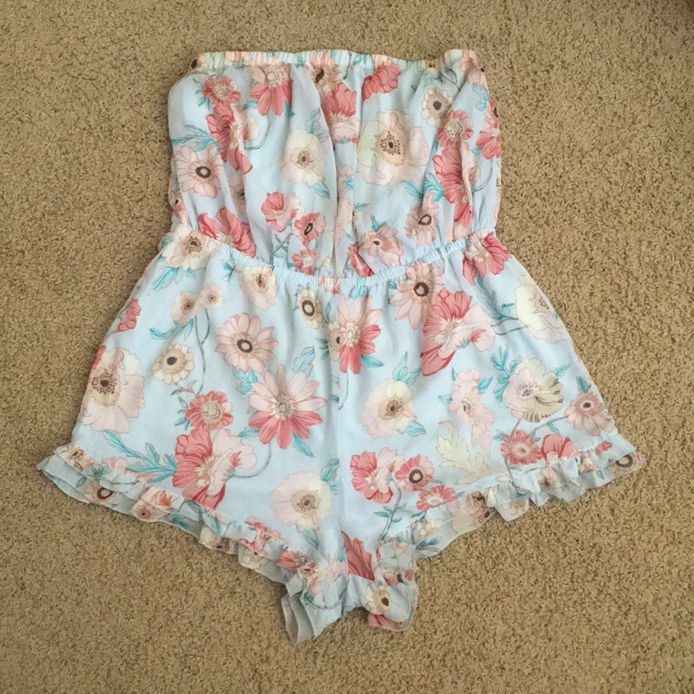 Women's Plus Size Floral Romper
